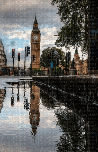 Londres jour de pluie,gif,Pelageya - Animovaný GIF zadarmo