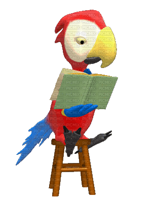 Kaz_Creations Animated Parrot - Gratis animerad GIF