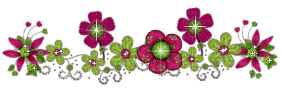 deco  flowers border - Безплатен анимиран GIF