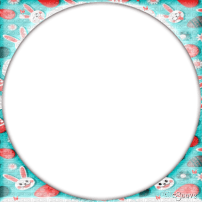soave frame circle easter bunny eggs children baby - bezmaksas png