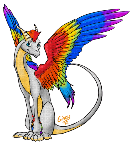 dragon rainbow - darmowe png