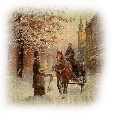 winter coche caballos dubravka4 - 免费PNG