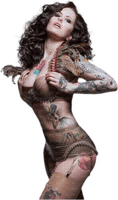 Kaz_Creations Woman Femme Paint Tattoo - PNG gratuit