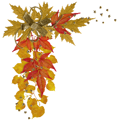 soave deco branch leaves animated autumn corner - Bezmaksas animēts GIF