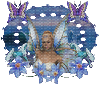 Ladybird - ANGEL OR FAIRY IN BLUE - Free animated GIF