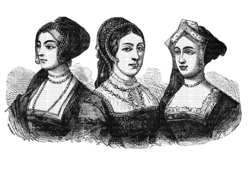 Anne Boleyn, Jane Seymour, Katherine Howard - nemokama png