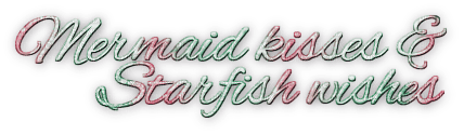 soave text summer mermaid kisses pink green - gratis png