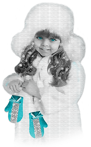 soave children girl  winter christmas - PNG gratuit