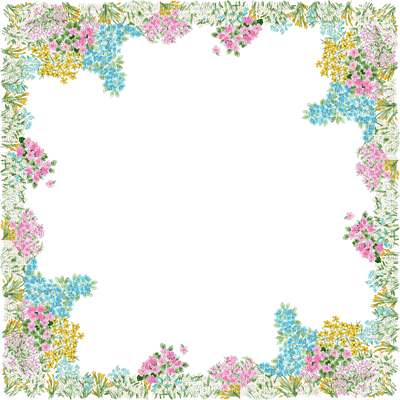 dolceluna vintage flowers frame - Free PNG