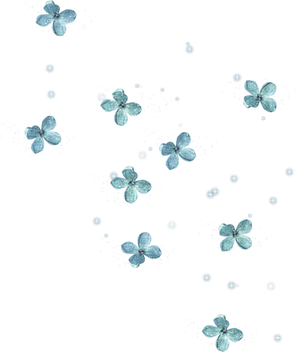 kikkapink overlay flowers blue - Free PNG
