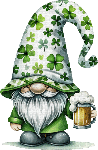 sm3 green gnome animated beer gif  cute - Gratis animeret GIF