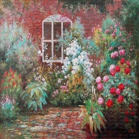 kikkapink spring garden house vintage - bezmaksas png