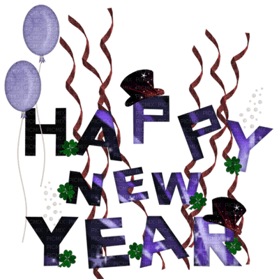 loly33 texte happy new year - png grátis
