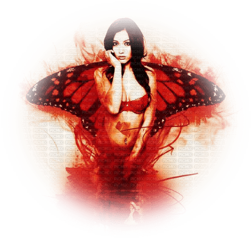 loly33 femme papillon - Free PNG