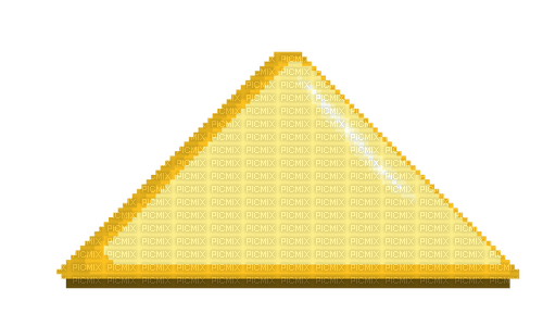 gold triangle arrow a work of original pixel art - Free PNG