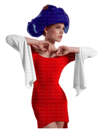 Woman France Blue White Red - Marina Yasmine - PNG gratuit