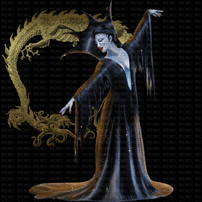 femme gothique - GIF animate gratis