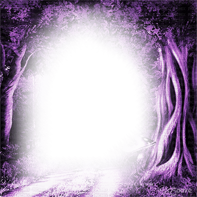 soave frame autumn tree forest purple - png gratuito