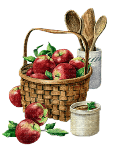 cesta manzanas  dubravka4 - kostenlos png