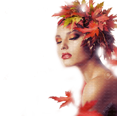 femme automne autumn woman - PNG gratuit