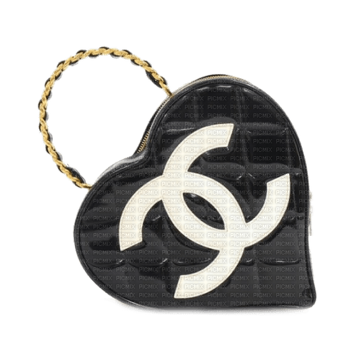 Chanel Bag Gold Black White - Bogusia - Free PNG