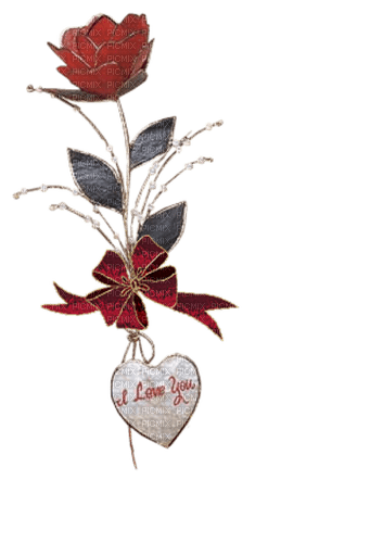 Red rose.fleur.deco.love.Victoriabea - PNG gratuit