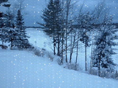 Background Winter Landscape - Bezmaksas animēts GIF
