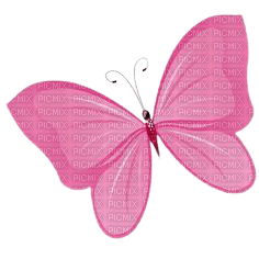 pink butterfly - nemokama png