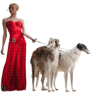 kvinna-röd-hund-hundar - png grátis