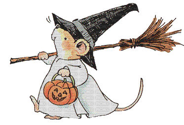 Souris sorcière - GIF animado gratis