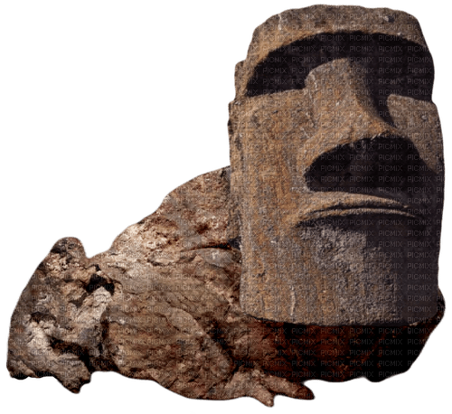 easter island moyai head frog statue meme - Free PNG