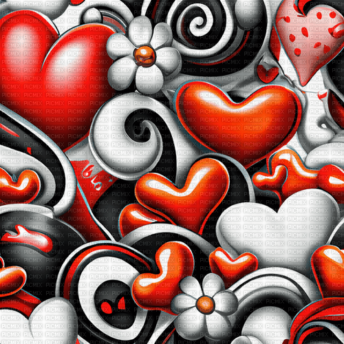 Background Heart Flower- Bogusia - 無料png