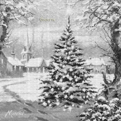 Y.A.M._New year Christmas background black-white - Бесплатни анимирани ГИФ