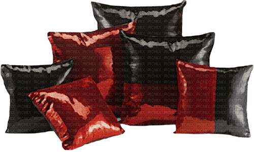red black pillows - gratis png