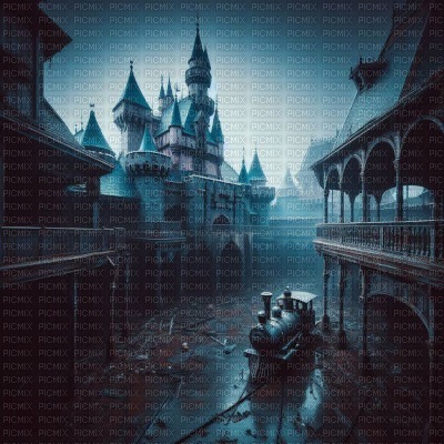 Dark Abandoned Disney Castle - png ฟรี