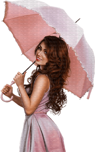 Woman Pink Umbrella - Bogusia - nemokama png