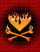 coeur flamme - PNG gratuit
