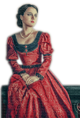 Rena Vintage Woman Lady red - ilmainen png
