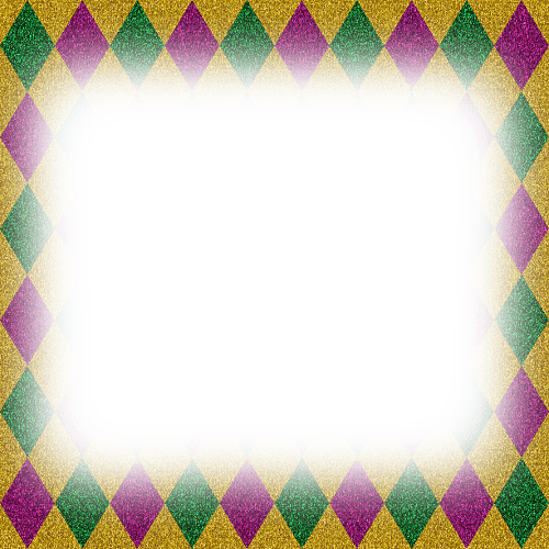 Diamonds.Frame.Gold.Green.Purple - KittyKatLuv65 - Free PNG