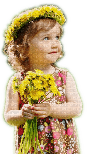 Rena Kind Child Löwenzahn gelb Mädchen - Free PNG