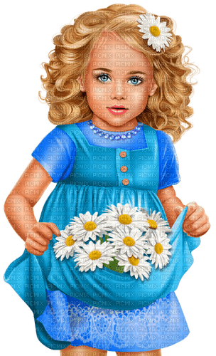 Girl with daisies. Summer. Spring. Leila - png grátis