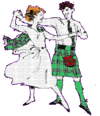 Scottish dance, bagpipes bp - GIF animé gratuit