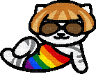 Lady Meow Meow rainbow - Free PNG