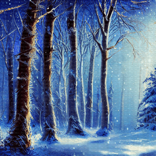 kikkapink winter fantasy forest background trees - безплатен png