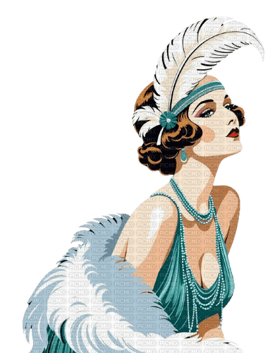 springtimes woman vintage art nouveau - фрее пнг