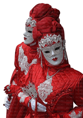 minou-women in red-mask-maschera - 無料png