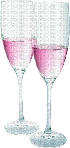Champagne.Glasses.Pink.Blue - png gratis