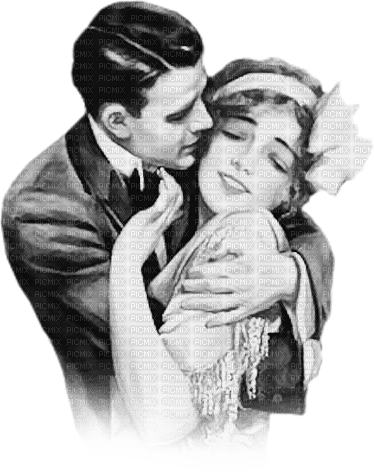 soave couple vintage black white - 免费PNG