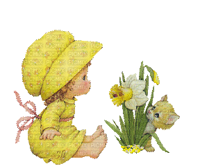 child flowers bp - GIF animasi gratis