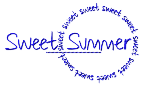 Sweet Summer.Text.Blue - zadarmo png